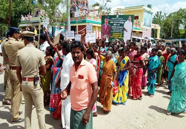 VIRUDHUNAGA PEOPLES AGAINST  Fierce opposition to textile park